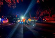 Fatality Accident Thursday Night | Woman Struck by Car on Marmion Way PHOTO: Steven Lawrence | The South Pasadenan News | Fatality accident: person hit by car on Marmion Way Thursday night.