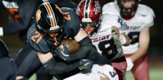 CIF-Southern Section Playoffs: The Tigers win, beating Jurupa Valley of San Bernardino County 35-28 in first round CIF-Southern Section Division 10 football action at home Friday night. Round two is coming up next week as South Pasadena sets its sights on a CIF title.