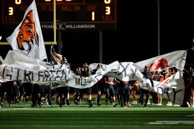 PHOTO: Dan Rider | The South Pasadenan | CIF-Southern Section Playoffs: The Tigers turned away Jurupa Valley of San Bernardino County 35-28 in first round CIF-Southern Section Division 10 football action at home Friday night. Round two is coming up next week as South Pasadena sets its sights on a CIF title.