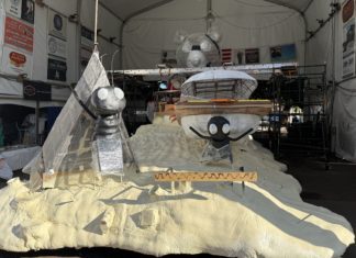 Photos Courtesy of SPTOR | The South Pasadenan | Volunteers put in long hours working on South Pasadena’s float, given the title “The Great Picnic Heist” as the 137th Rose Parade is almost here. South Pasadena Tournament of Roses Chair Ed Donnelly says a major announcement about the future of the city’s float will be coming before the end of the year.