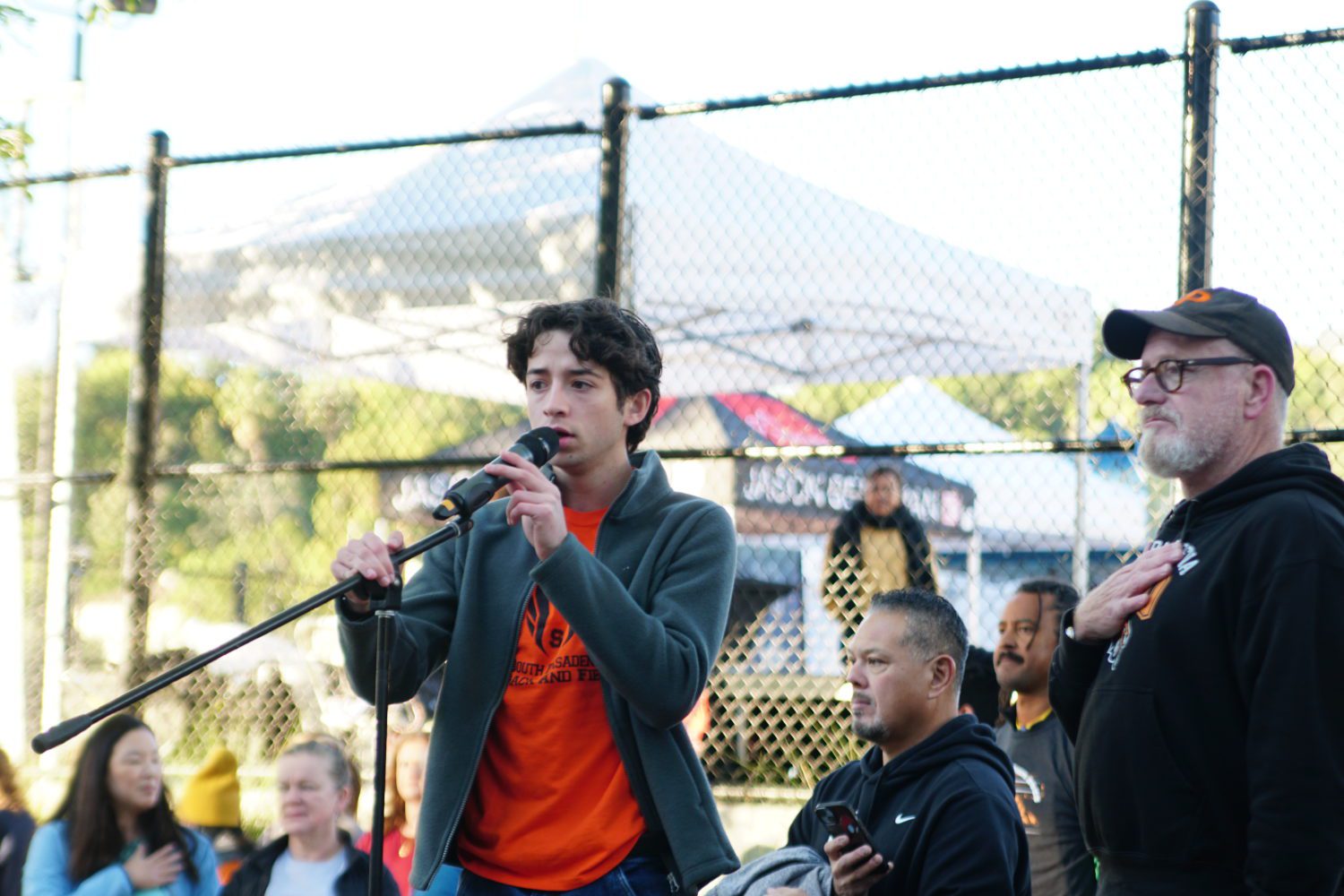 | The South Pasadenan | South Pasadena News PHOTOS by SPHS Booster Club | Anthem Sung by SPHS Student Andres Urzua | The South Pasadenan | Tiger Run 2025
