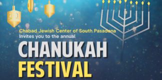 PHOTO: Chabad Jewish Center of South Pasadena | The South Pasadenan | Chabad Jewish Center of South Pasadena Celebrates Hanukkah with Public Menorah Lighting, Festive Music, Crafts & Activities, and Delicious Holiday Treats