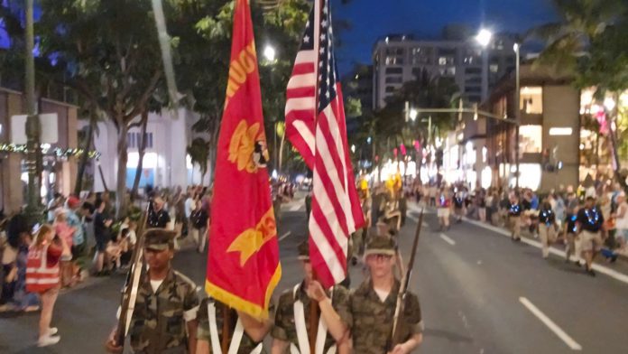 PHOTO: Young Marines | The South Pasadenan | Hundreds of Young Marines from across the country lead the Pearl Harbor Remembrance Parade in Honolulu on December 7th, 84th anniversary of the Pearl Harbor attack.