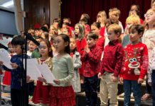 PHOTO: SPUSD | The South Pasadenan | Monterey Hills Elementary students perform during the first show of the Winter Sing.