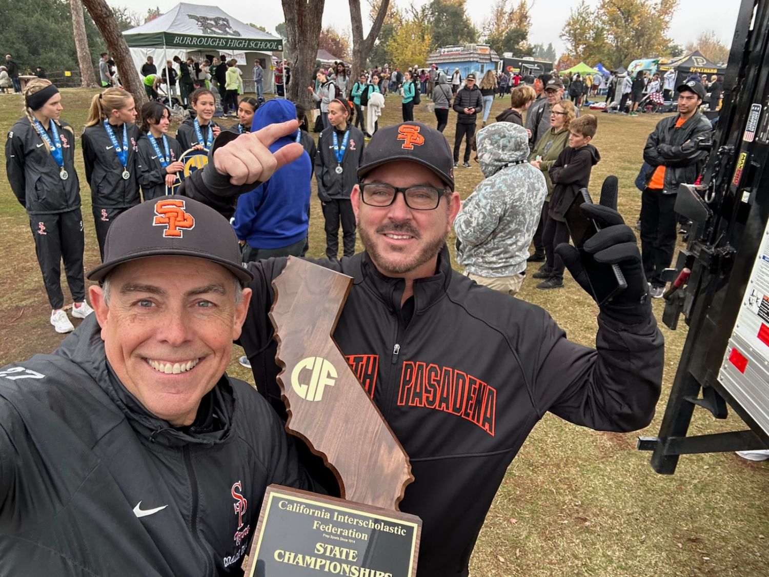 | The South Pasadenan | South Pasadena News PHOTO: Provided by SPHS | South Pasadena High’s girls’ cross country team won the CIF-Southern Section Division 3 state title in Fresno this year, helped significantly by Abigale Errington’s first place finish. On a roll, the school won seven key CIF awards over a two week span, marking a monumental achievement.