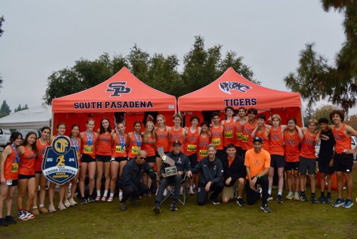 PHOTO: Provided by SPHS | South Pasadena High’s girls’ cross country team won the CIF-Southern Section Division 3 state title in Fresno this year, helped significantly by Abigale Errington’s first place finish. On a roll, the school won seven key CIF awards over a two week span, marking a monumental achievement.