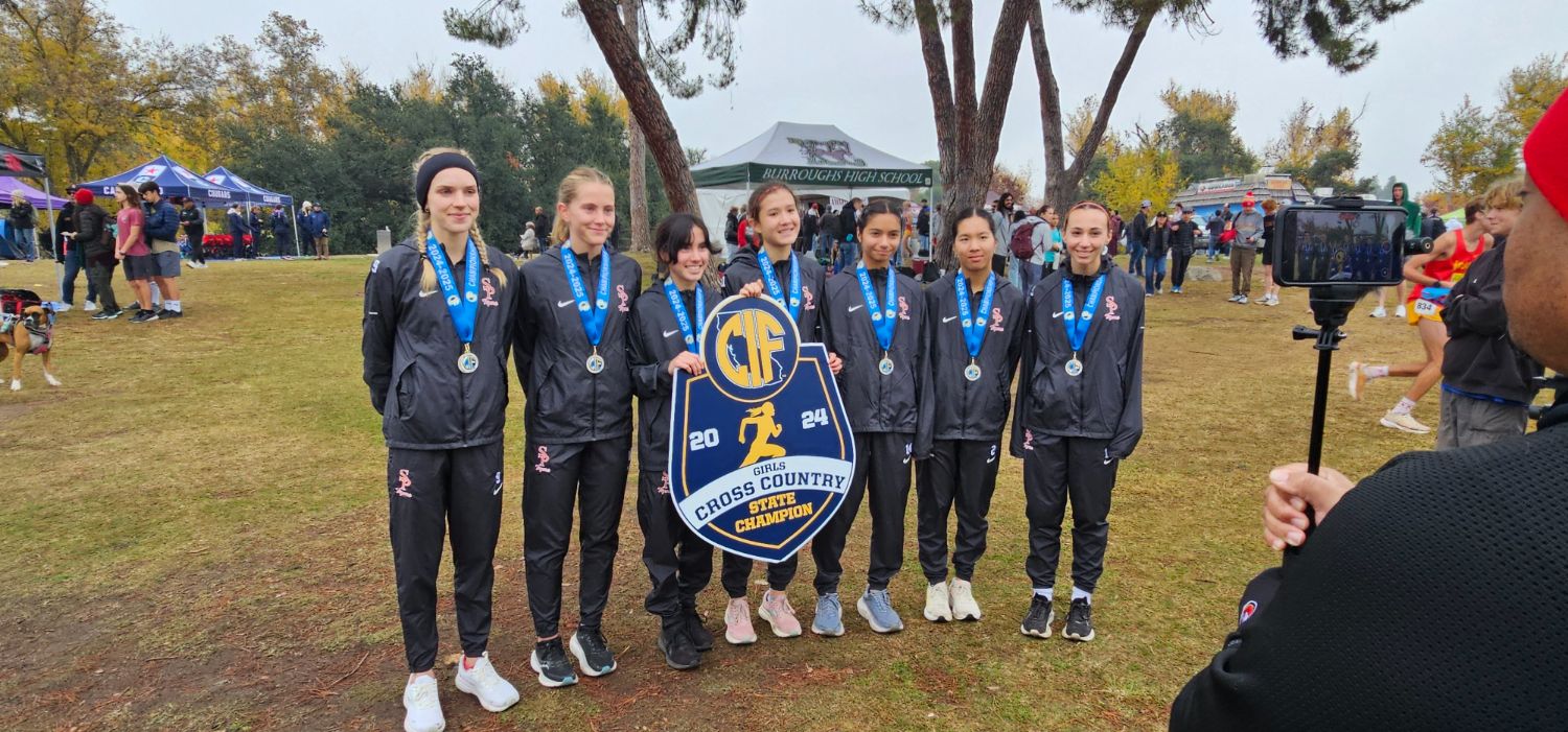 | The South Pasadenan | South Pasadena News PHOTO: Provided by SPHS | South Pasadena High’s girls’ cross country team won the CIF-Southern Section Division 3 state title in Fresno this year, helped significantly by Abigale Errington’s first place finish. On a roll, the school won seven key CIF awards over a two week span, marking a monumental achievement.