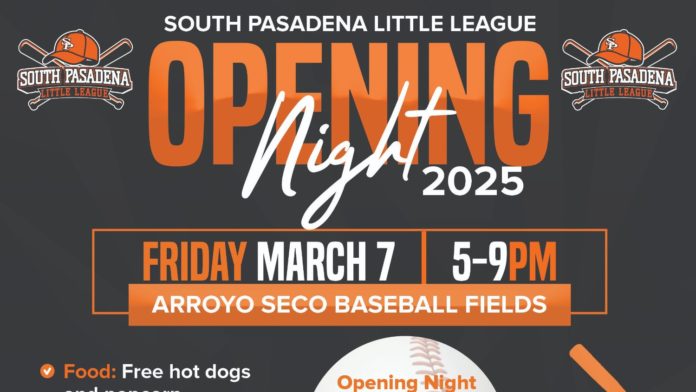 Little League 2025 Opening Night Flyer.