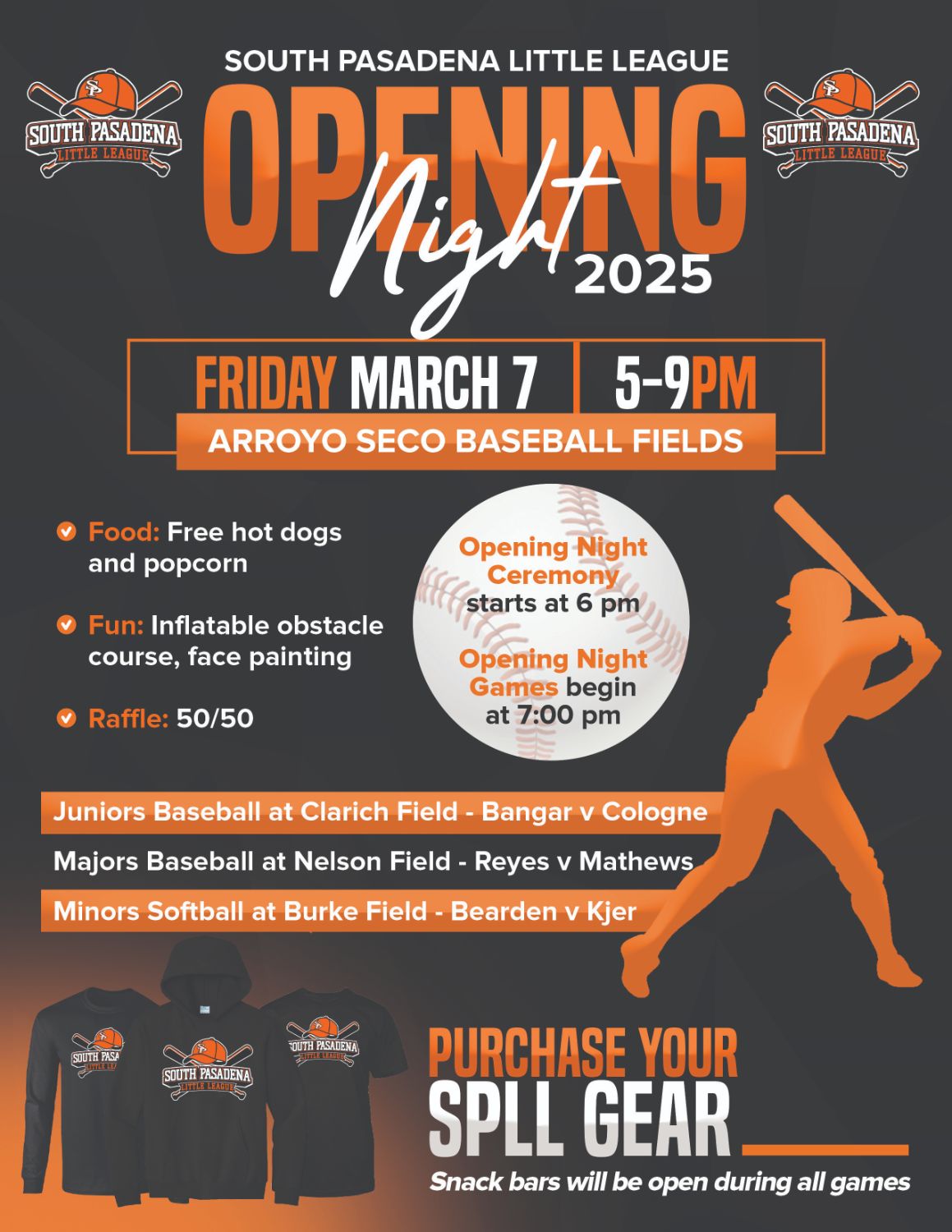 | The South Pasadenan | South Pasadena News Little League 2025 Opening Night Flyer.