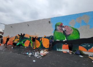 Altadena Coalition | Homes Destroyed by Eaton Fire, The People Have Organized: ‘Strength in Community’ Mural in Altadena: The Altadena Coalition unveils new mural at 409 Woodbury - community building, to rebuild their homes.