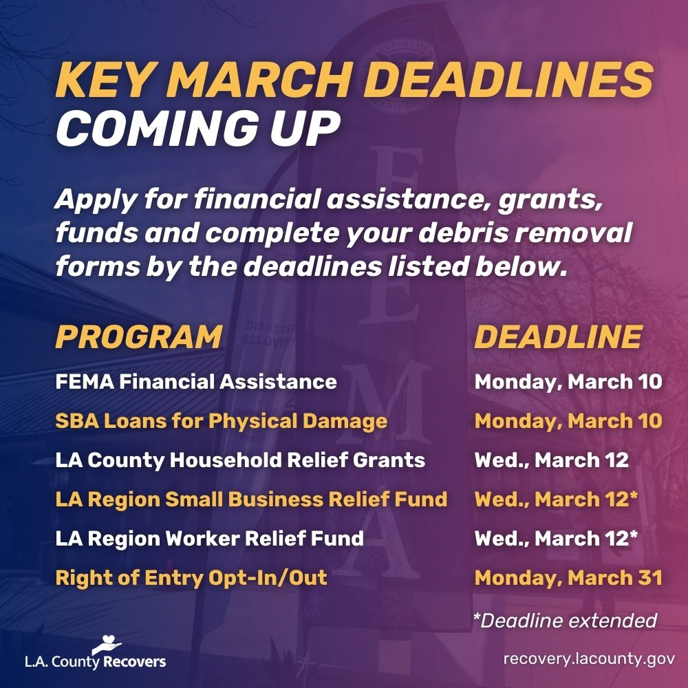 | The South Pasadenan | South Pasadena News Fire Cleanup Underway | Los Angeles Ramping Up Debris Removal & Resources | Key March deadlines.
