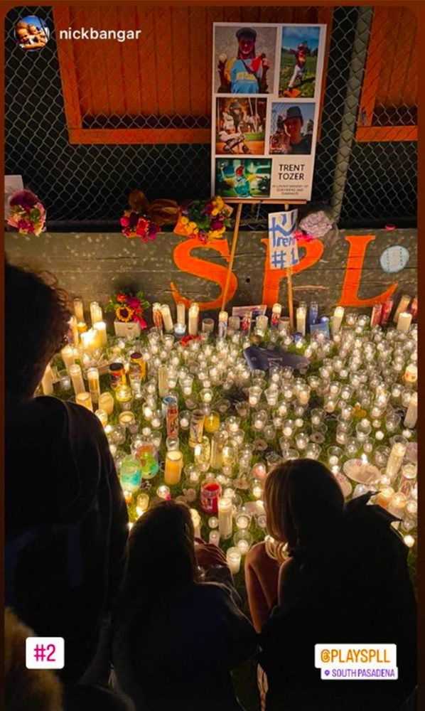 | The South Pasadenan | South Pasadena News SPLL Instagram: Candlelight Memorial for Trent Tozer, South Pasadena April 5, 2023