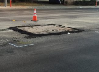 Sinkhole on Monterey Road