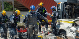 The County of Los Angeles Fire Department’s urban search and rescue (USAR) team, known internationally as USA-2