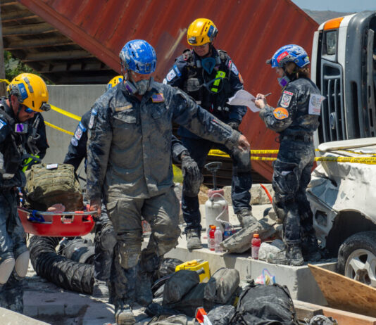 The County of Los Angeles Fire Department’s urban search and rescue (USAR) team, known internationally as USA-2