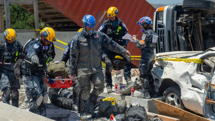 The County of Los Angeles Fire Department’s urban search and rescue (USAR) team, known internationally as USA-2