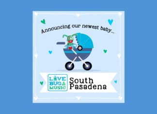 Lovebug & Me childrens and baby music activities in South Pasadena on Mission Street Now Open
