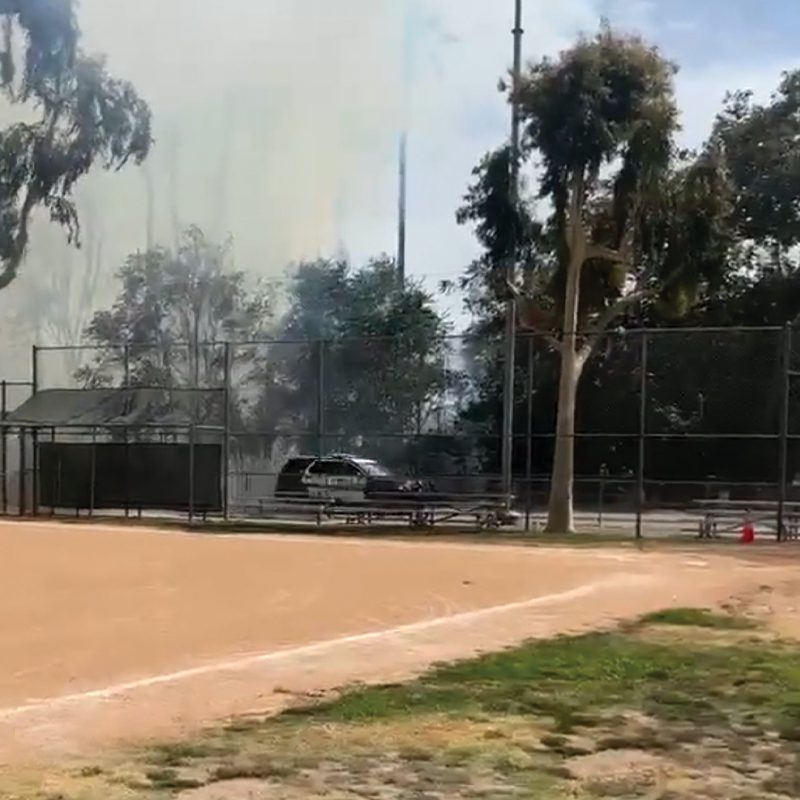 PHOTO: Fire at Arroyo Park South Pasadena 7-22-2023 | Social Media Screenshot