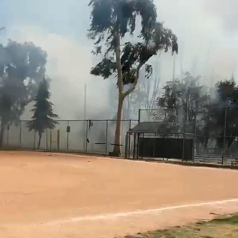 PHOTO: Fire at Arroyo Park South Pasadena 7-22-2023 | Social Media Screenshot