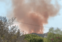 LOCAL NEWS: FIRE AT DEBS PARK | LAFD WITH AIR SUPPORT RESPONSE PHOTO: Social Media Post | Debs Park Fire Saturday August 14 2021, 4:00pm