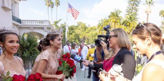Pasadena Rose Queen 2024 Naomi Stillitano | The Inside Story: The Glory of Christmas Eve Pasadena Rose Queen PHOTO: BY PASADENA TOURNAMENT OF ROSES® | 2024 Rose Queen® Naomi Stillitano speaking with local television news KTLA at the 105th Rose Queen Coronation.