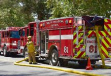 FILE PHOTO: South Pasadena Fire Department Responding to Fire Call
