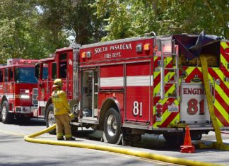FILE PHOTO: South Pasadena Fire Department Responding to Fire Call