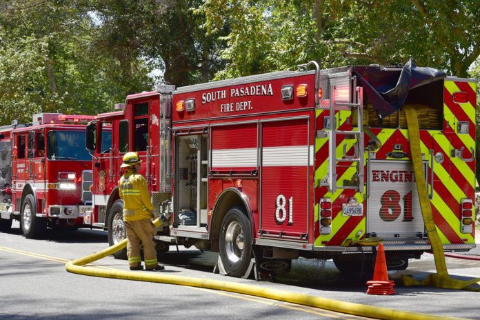 FILE PHOTO: South Pasadena Fire Department Responding to Fire Call