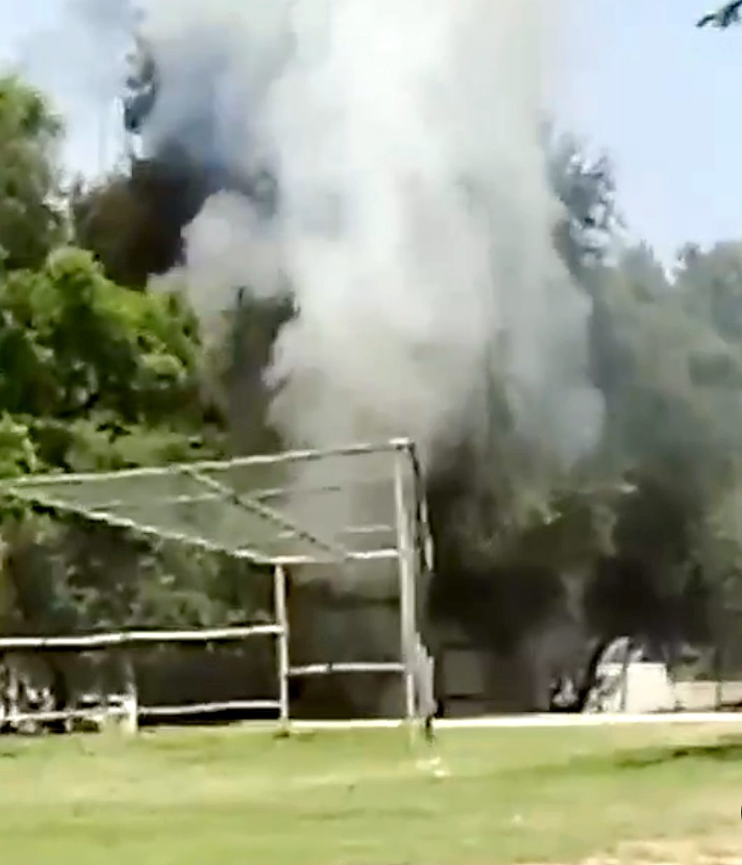 | The South Pasadenan | South Pasadena News SCREEN CAP: Social Media Post | Structure Fire at Arroyo Park on Marmion Way 1:30pm Sunday. South Pasadena Fire, Los Angeles Fire Departments on scene.