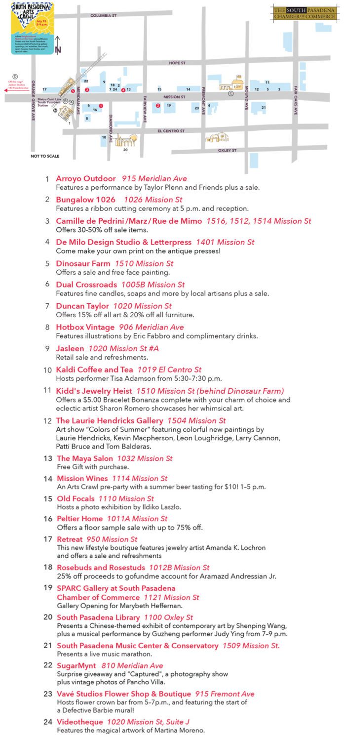 South-Pasadenan-Arts-Crawl-Map-July-2017 | The South Pasadenan | South Pasadena News