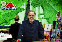 PHOTO: Steven Lawrence | SouthPasadenan.com | Dave Plenn owner of "The Dinosaur Farm" Toy Store - South Pasadena