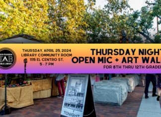 South Pasadena Teen Advisory Board Open Mic at Arts Crawl April 25, 2024