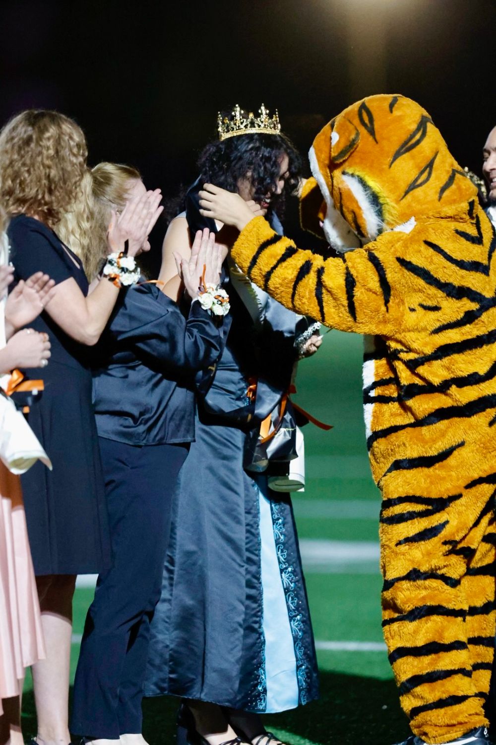 PHOTO: Dan Rider | South Pasadenan News | Senior Isabel Castro being crowned Most Royal Tiger at SPHS Homecoming 2024.