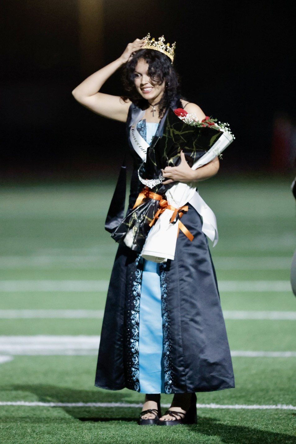 PHOTO: Dan Rider | South Pasadenan News | Senior Isabel Castro being crowned Most Royal Tiger at SPHS Homecoming 2024.