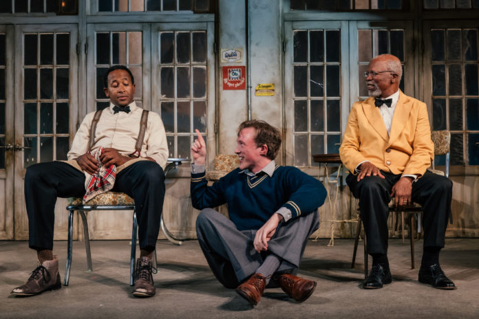 PHOTO: Jeff Lorch | South Pasadena News | Nyasha Hatendi, Ben Beatty, and John Kani star in "Master Harold and The Boys" at Geffen Playhouse.