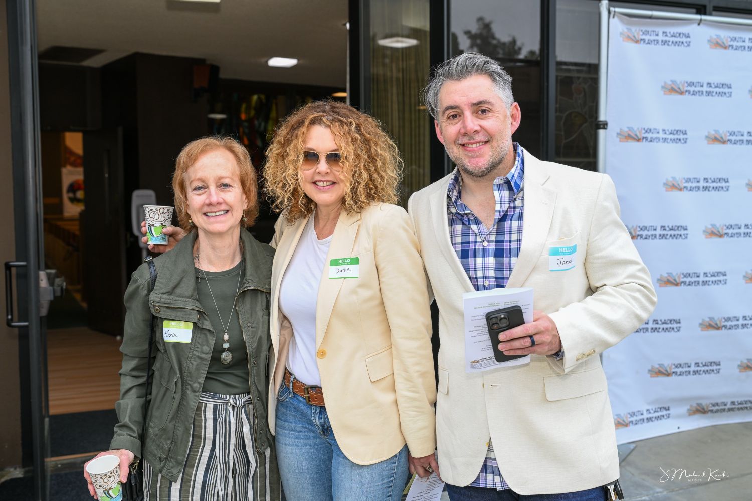 PHOTO: J. Mike Kwok | The South Pasadenan | Donors Karen Primuth, Dunia Handy Gill and James Gill.