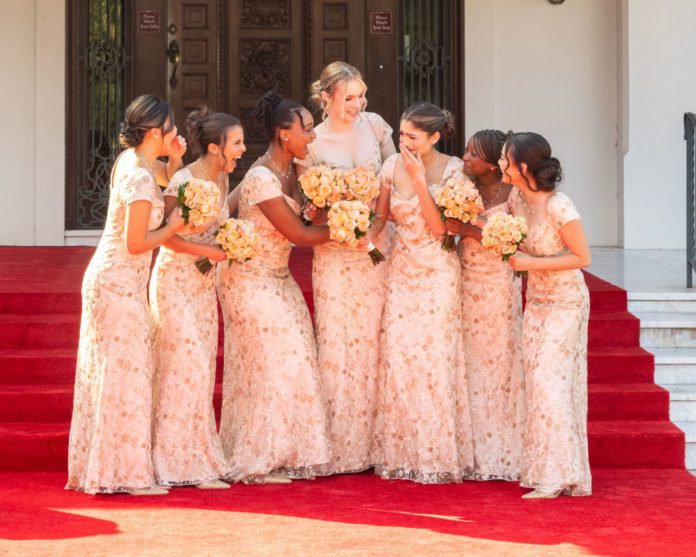 PHOTO: provided by Tournament of Roses | The South Pasadenan | 2024 Rose Court – left to right: Trinity Dela Cruz, Olivia Bohanec, Emmerson Tucker, Jessica Powell, Naomi Stillitano, Mia Moore-Walker, Phoebe Ho.