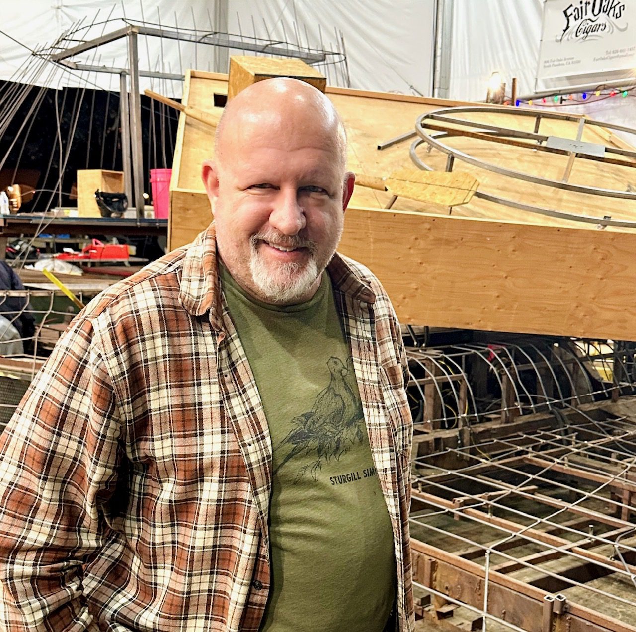 | The South Pasadenan | South Pasadena News PHOTO: Bill Glazier | The South Pasadenan | SPTOR President, Ed Donnelly at the South Pasadena Tournament of Roses float site.
