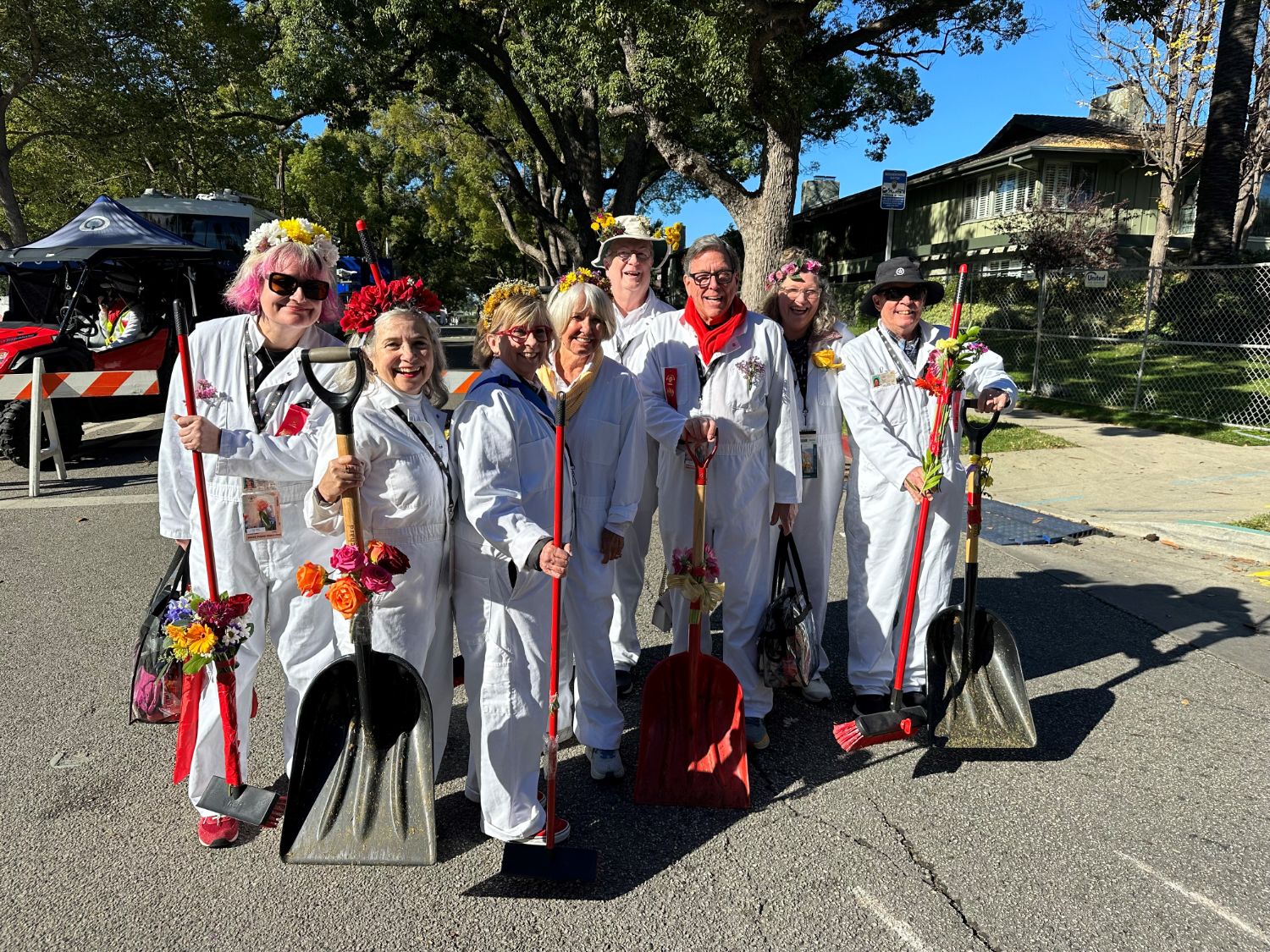 | The South Pasadenan | South Pasadena News PHOTO: Bill Glazier | The South Pasadenan | A group of pooper scoopers, those who clean up after horses, were in high spirits after the Rose Parade.