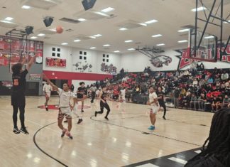 PHOTO: CB Richards | The South Pasadenan | 2024 South Pasadena High School boys varsity basketball in CIF action.