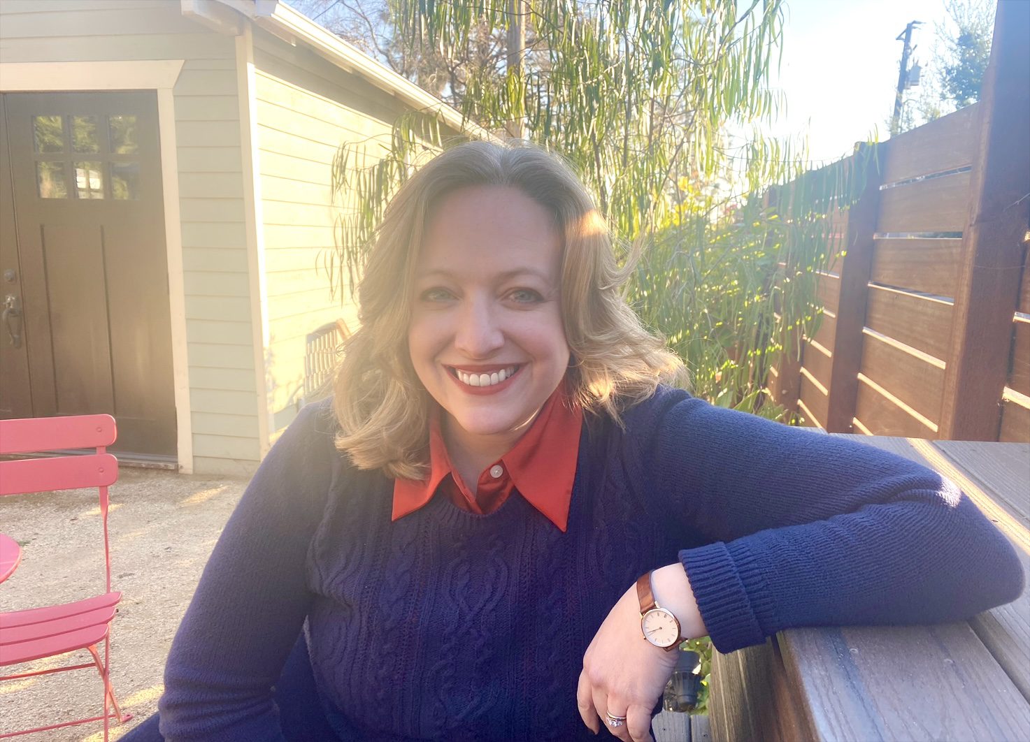 PHOTO: Alisa Hayashida | The South Pasadenan | Director and owner of South Pasadena Arts & Music Academy, Rebecca Ward, pictured in the back courtyard of SPAMA.