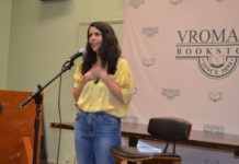 PHOTO: Alisa Hayashida | The South Pasadenan | Physical therapist and author, Chantal Donnelly, discusses her book "Settled - How to Find Calm in a Stress-Inducing World" at Vroman's Bookstore in Pasadena.