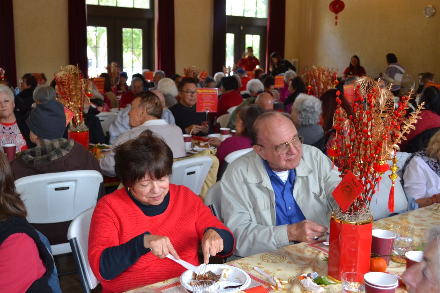 PHOTO: Alisa Hayashida | The South Pasadenan | The Lunar New Year luncheon for seniors held at the War Memorial Building in South Pasadena.