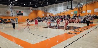 SPHS CIF Action | Girls Basketball Wins Close CIF-SS Opener PHOTO: CB Richards | The South Pasadenan | South Pasadena High won a first round CIF-SS girls basketball game over Glendora 55-52 on Thursday night and now advances to second round action to face Flintridge Prep on Saturday.