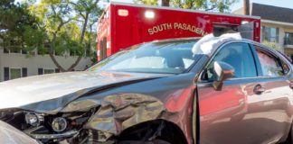 Three-Car Collision at Orange Grove Blvd & Magnolia St Collision Orange Grove Blvd
