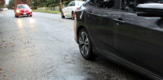 PHOTO: Henk Friezer | The South Pasadenan | A pothole on Monterey and Marengo in South Pasadena.