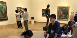 PHOTO: Erin Kanner | The South Pasadenan | SPHS students study Fauve artists at the Norton Simon Museum in Pasadena, Calif.