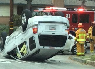 Overturned Car at City Limits | Local Coverage
