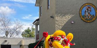 PHOTO: Megan Gardner | The South Pasadenan | SPMS students interact with The Immortals lion dance team to celebrate Lunar New Year.