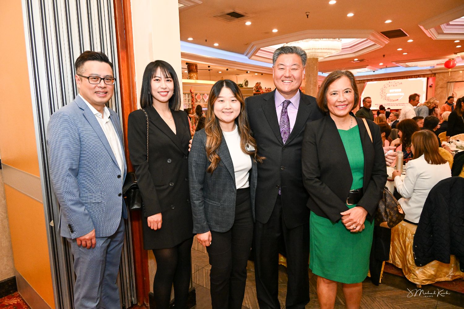 | The South Pasadenan | South Pasadena News PHOTO: J. Michael Kwok | The South Pasadenan | Guests at the banquet are (L-R) George Hsieh and Suli Su of EastWest Bank; Erica Nam of the office of State Sen. Anthony Portantino; Sam Park of Renew UMC, and Kristine Kwong, president, Pasadena City College Board of Trustees.